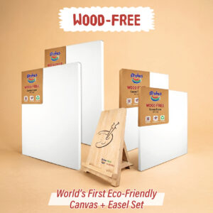Strokes Canvas Starter Kit – 4 Large Wood-Free Canvas Frames + 1 Large Eco Easel